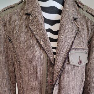 Triple Five Soul Distressed Blazer Sz L